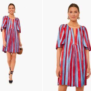 Tuckernuck-Pomander Place-Painterly Stripe Finley Flutter Sleeve Dress, L